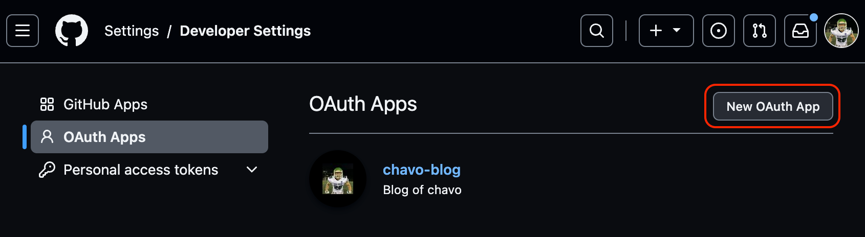Github OAuth App